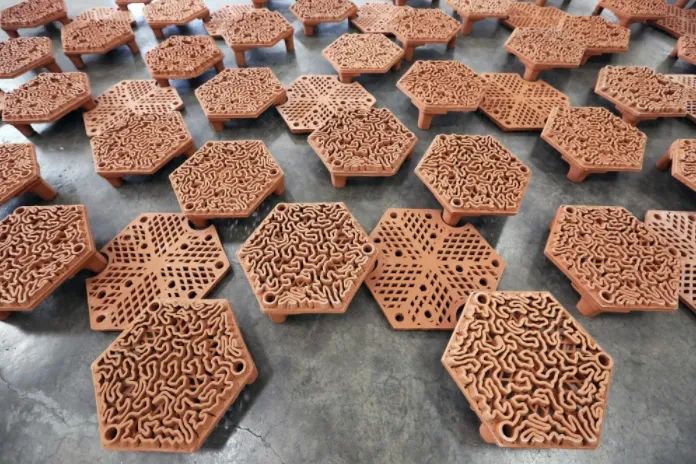 3D 打印混凝土人工魚礁，幫助修復(fù)海洋珊瑚礁生態(tài)環(huán)境 圖片